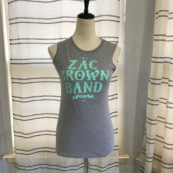 Zac brown band Tops - Zac Brown Band Women Size SM Cotton Sleeveless T-Shirt 2015 Tour Country Music